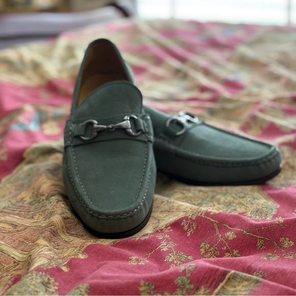 Men’s 9.5 Peter Millar Sea Green Loafers - Picture 1 of 5